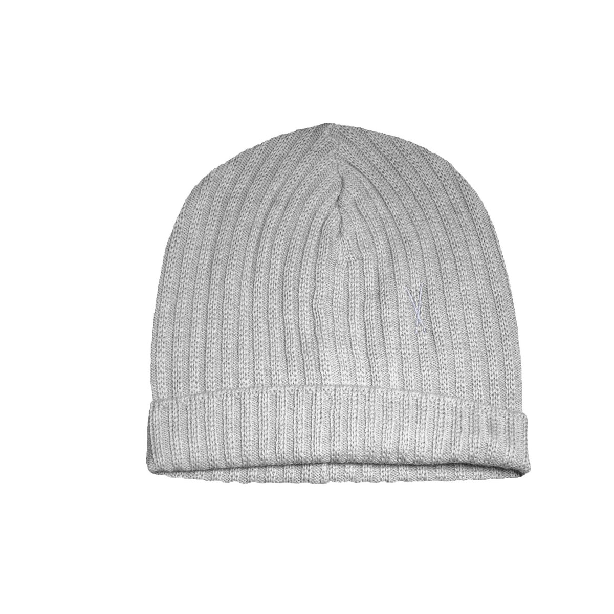 Gray wool and acrylic beanie