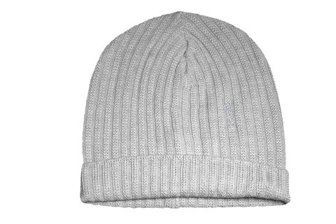 Gray wool and acrylic beanie