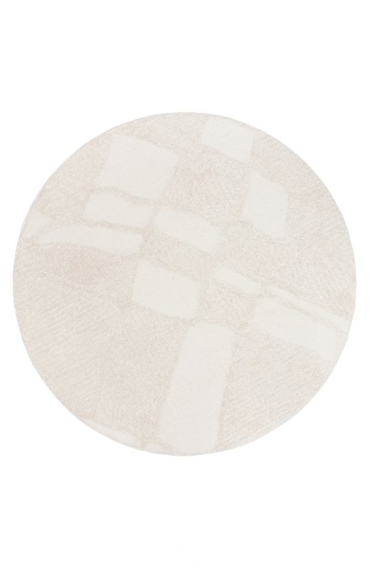 Tappeto morbido a pelo lungo - tinta unita bianco nordico - tappeto Boho Scandi - soggiorno, rotondo - Ø160 cm (rotondo)