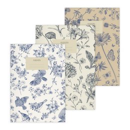 3er-Set Notizhefte Birds & Butterflies A5