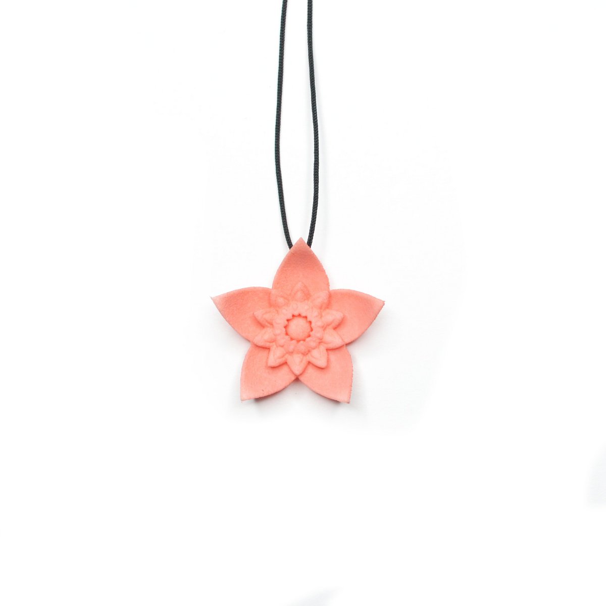 Colgante Flor Única - Coral Dalia