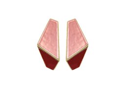 Sparkling folded slim stud earrings in various colors including white, gold, emerald green, terracotta, black, red, pink, blue, and green.