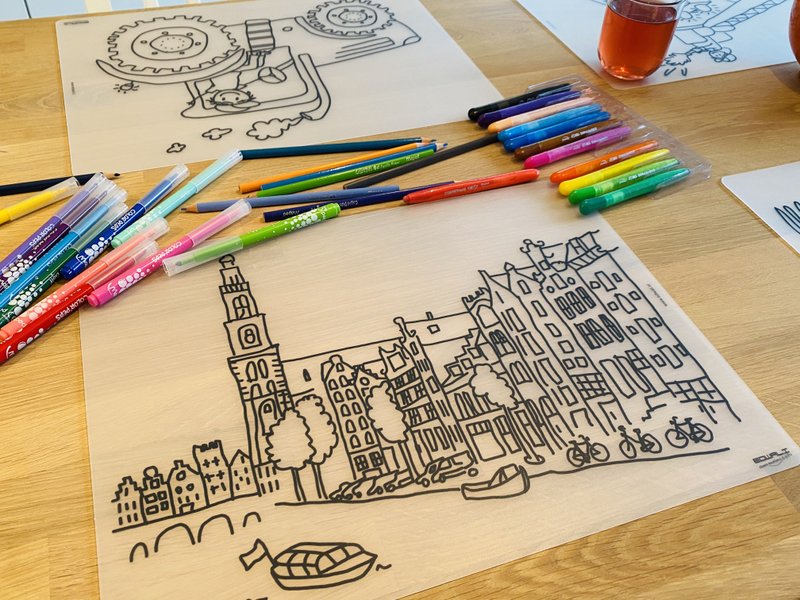 Herkleurbare placemat Prinsengracht
