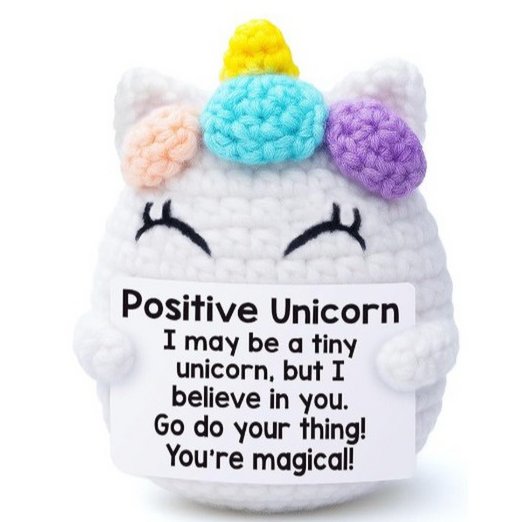T-G6.1 T2405-453 Knitted Positive Friends - Unicorn 10cm