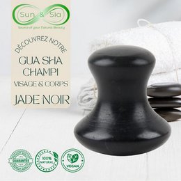 Set of 11 + 1 Free - Champi Gua Sha in Black Serpentine