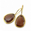 Glowdrop earring, Brown Medium