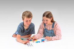 Tangramset in 4 kleuren (28 stuks) | Geometriepatroon leggen leer wiskundeschool