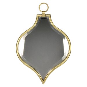Spiegeltropfen groß mit großem Ring goldfarben