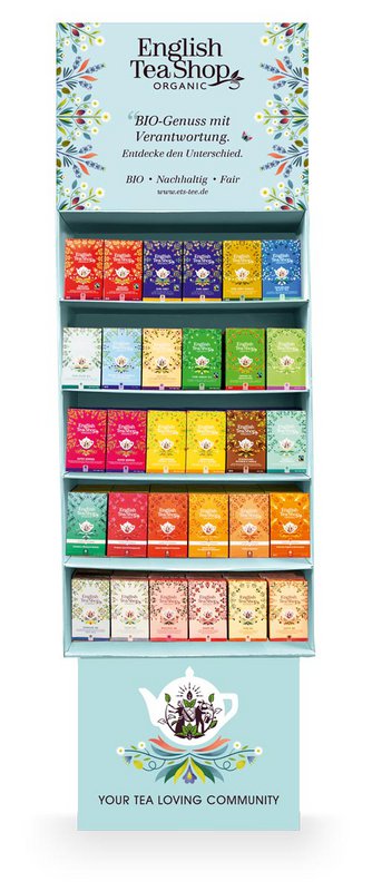 ETS - Bestücktes Tee-Display 60x 20er (Classic, Super Goodness, Wellness), BIO