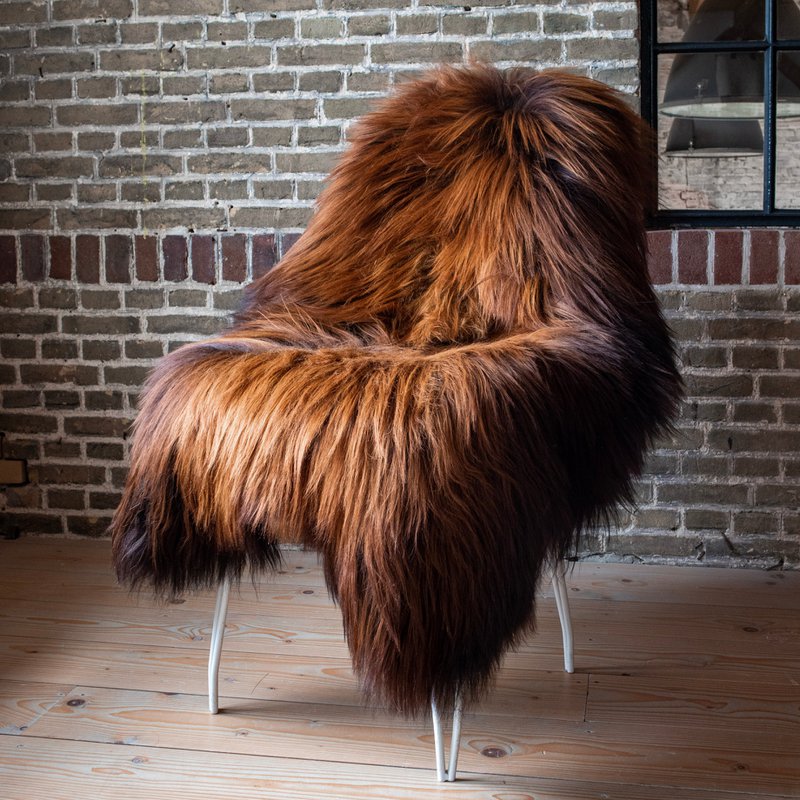 Icelandic sheepskin - Flamed brown