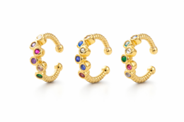 Chromia – Ear Cuff mit farbigen Zirkonen