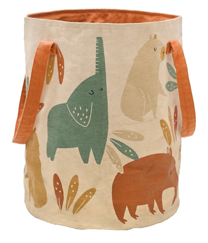 Storage basket for children's room JUNGLE SUNRISE
