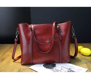 AnBeck Women's Leather Shoulder Bag Top Handle (2 Color Options)
