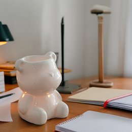 Céramy Series Parfumebrænder – Teddy – Lakeret keramisk lysestage – Spredning af duftvoks, æteriske olier – Dekorativ gaveidé