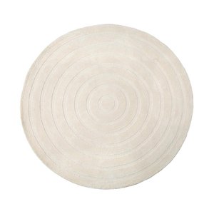 Hazer Rugs Agra - Marfil - Poliéster - 150x150 cm - Redonda 150 x 2 x 150 cm