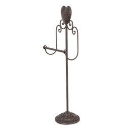 WC Rol Houder 21x14x62 cm Bruin Ijzer Hart Toiletrolhouder
