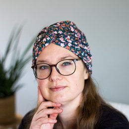 Økologiske turbanhatte til kvinder, blomstergrøn