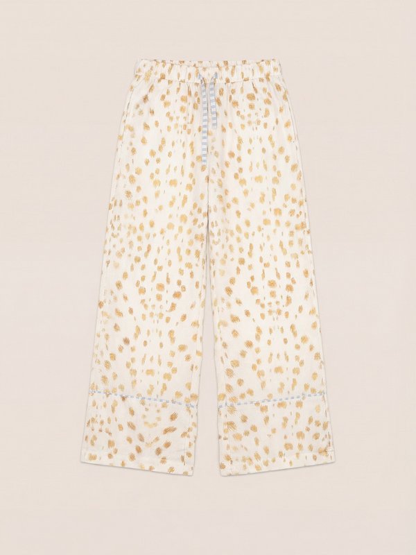 Hvide Bambi Deer Print Pyjamasbukser