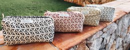 PACK OF 3 UNITS - BLOCK PRINT COTTON CLUTCH DEIA COLLECTION