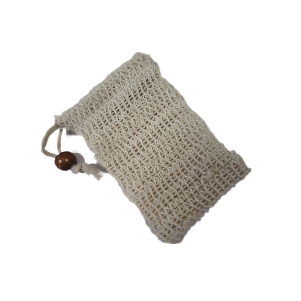 Sachet à savon en sisal avec perle