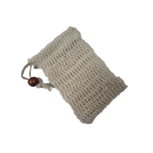 Sisal zeepzakje met kraal
