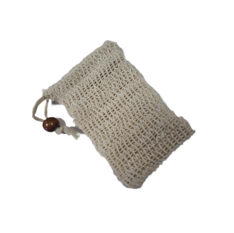Sachet à savon en sisal avec perle