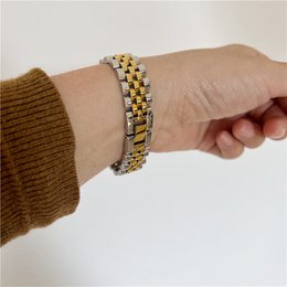 Yura - Woven Gold Silver Watch Chain Bracelet