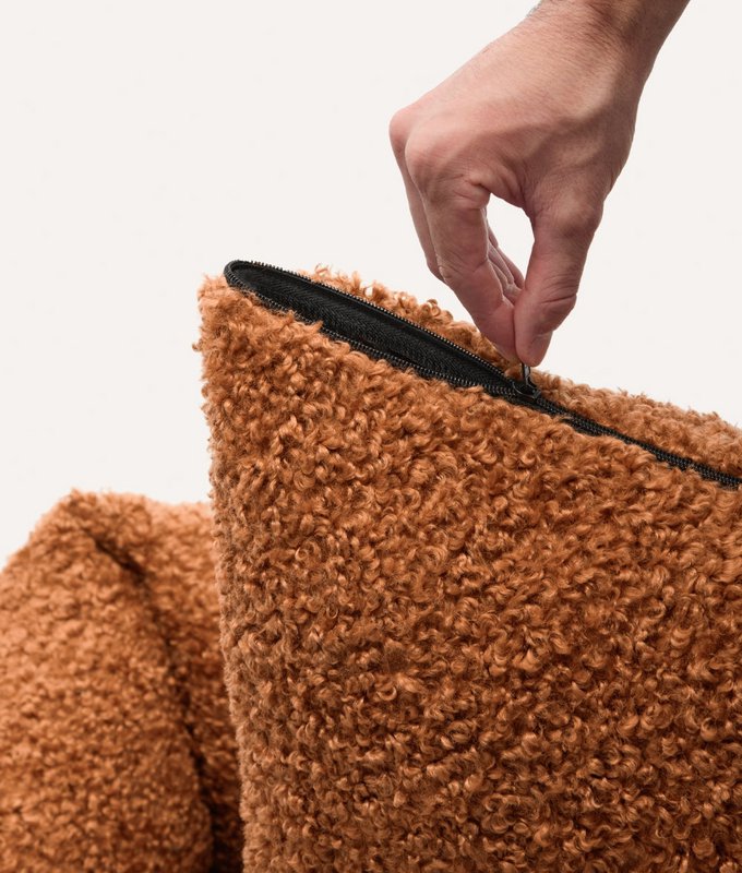 Mustard Shearling Hundeseng, Snozy