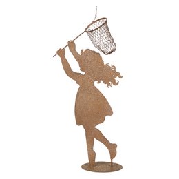 Dekoration Bild Kind 39x13x87 cm Brown Metall