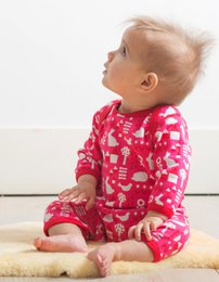 Organiczna bawełniana piżama z nadrukiem ogrodowym