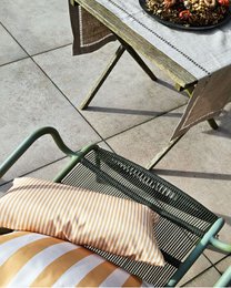 Buitenkussen Streifengelb 30-50 cm