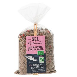 PGI Guérande salt with organic pepper and pink berries - 250 g bag