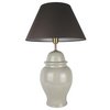 Lampenfuß Tempelvase Keramik grau