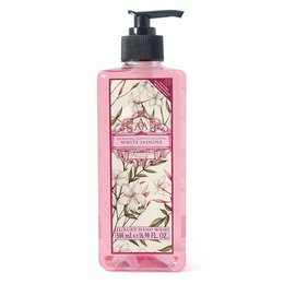  White jasmine hand wash with floral design on bottle