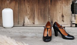 Ręcznie robione skórzane szpilki (8 cm) - Greta - Czarne Buty Vintage 35-42