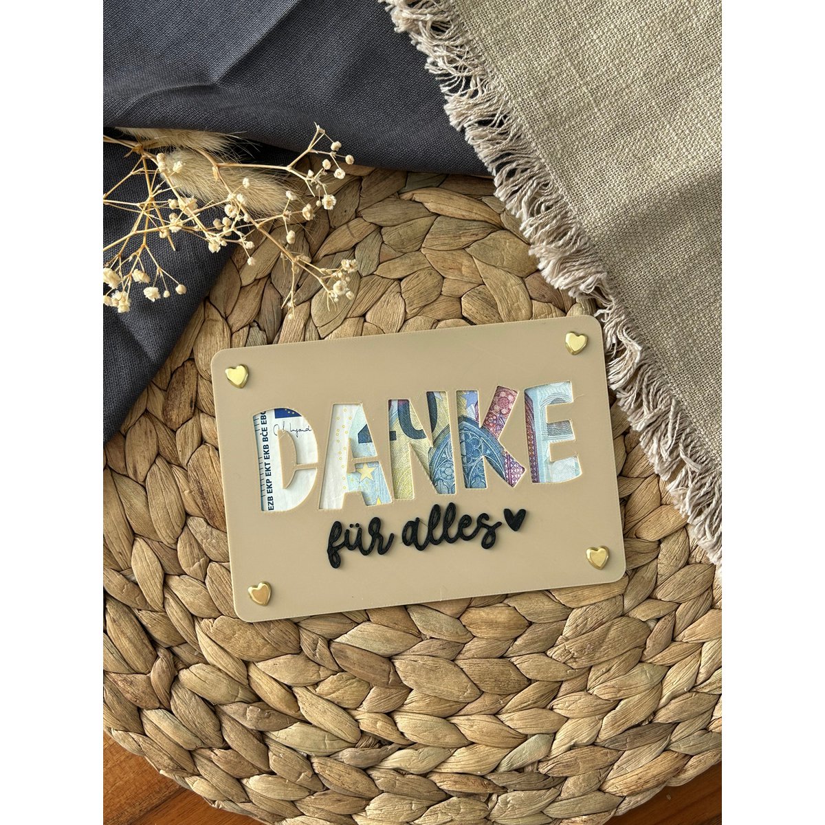 Money gift card - creative packaging for money gifts - financial injection, thank you & gift idea Thank you for everything