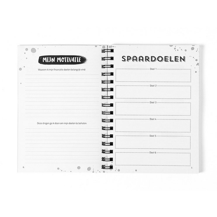 Budget Planner Cash Book A5 // Black and White Household Booklet