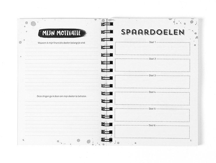 Budget Planner Cash Book A5 // Black and White Household Booklet