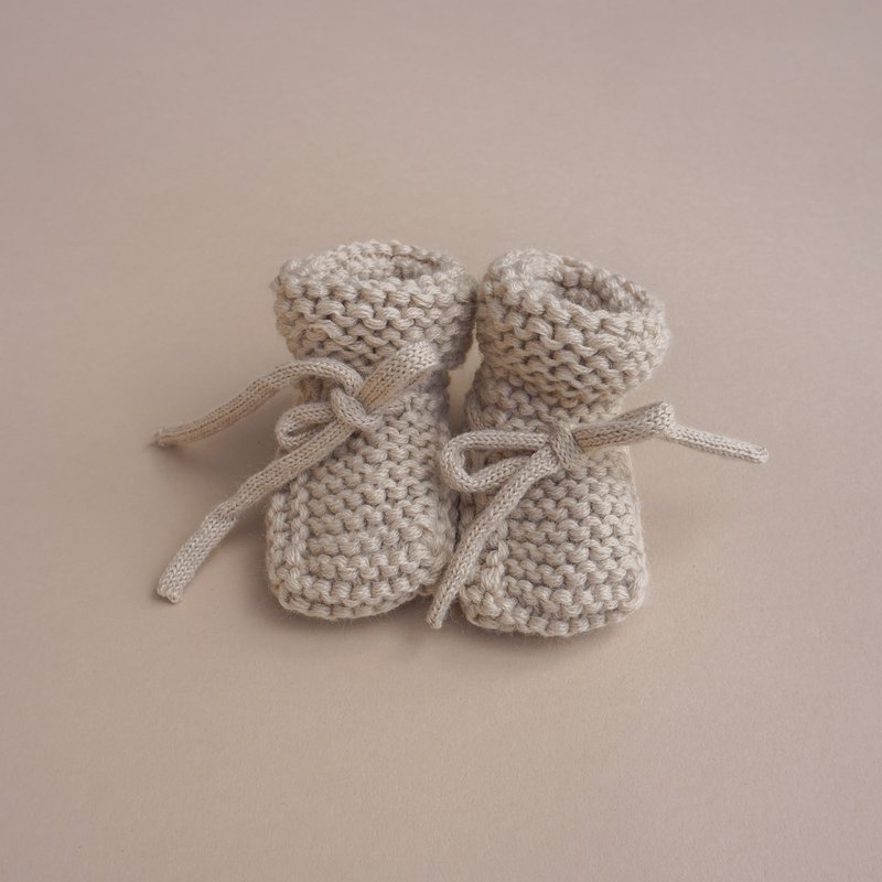 Patucos Bebe Tejidos | Botitas De Bebe | Botines gruesos para bebé | Beige
