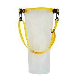 TOWEL TO GO Roll N Go Dry Bag 5L | Wasserdichte transparente Strand-Pool-Surftasche | Gelb