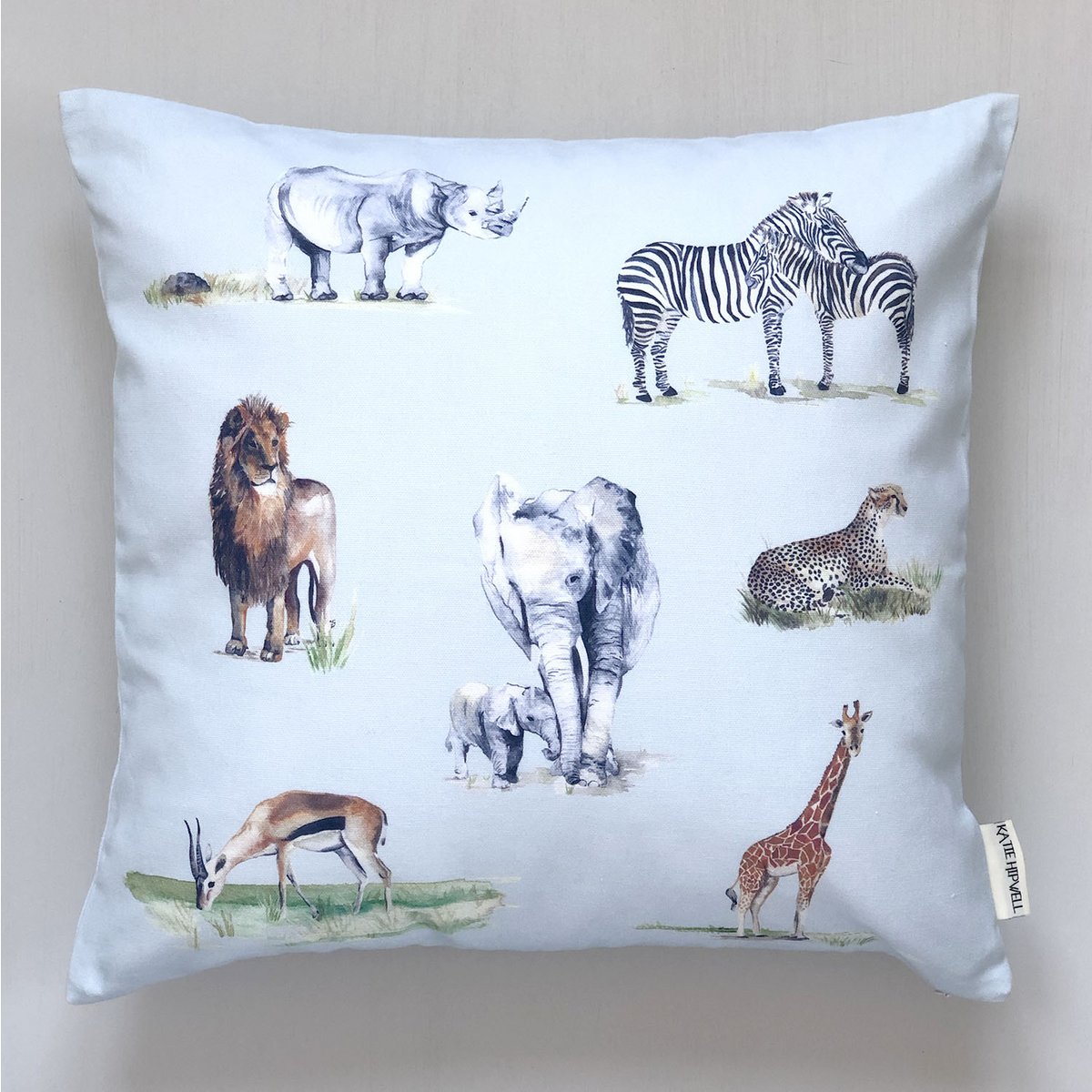 Cojín infantil con estampado de animales de Safari