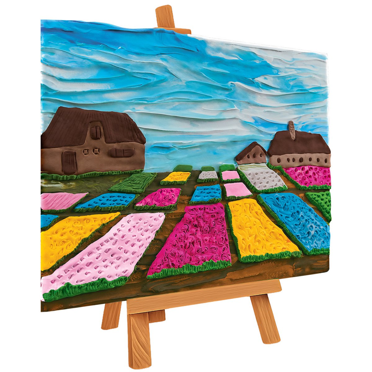 Okto Sensory Art 3D Painting - Masterpiece - Flowerbeds In The Netherlands, Vincent Van Gogh