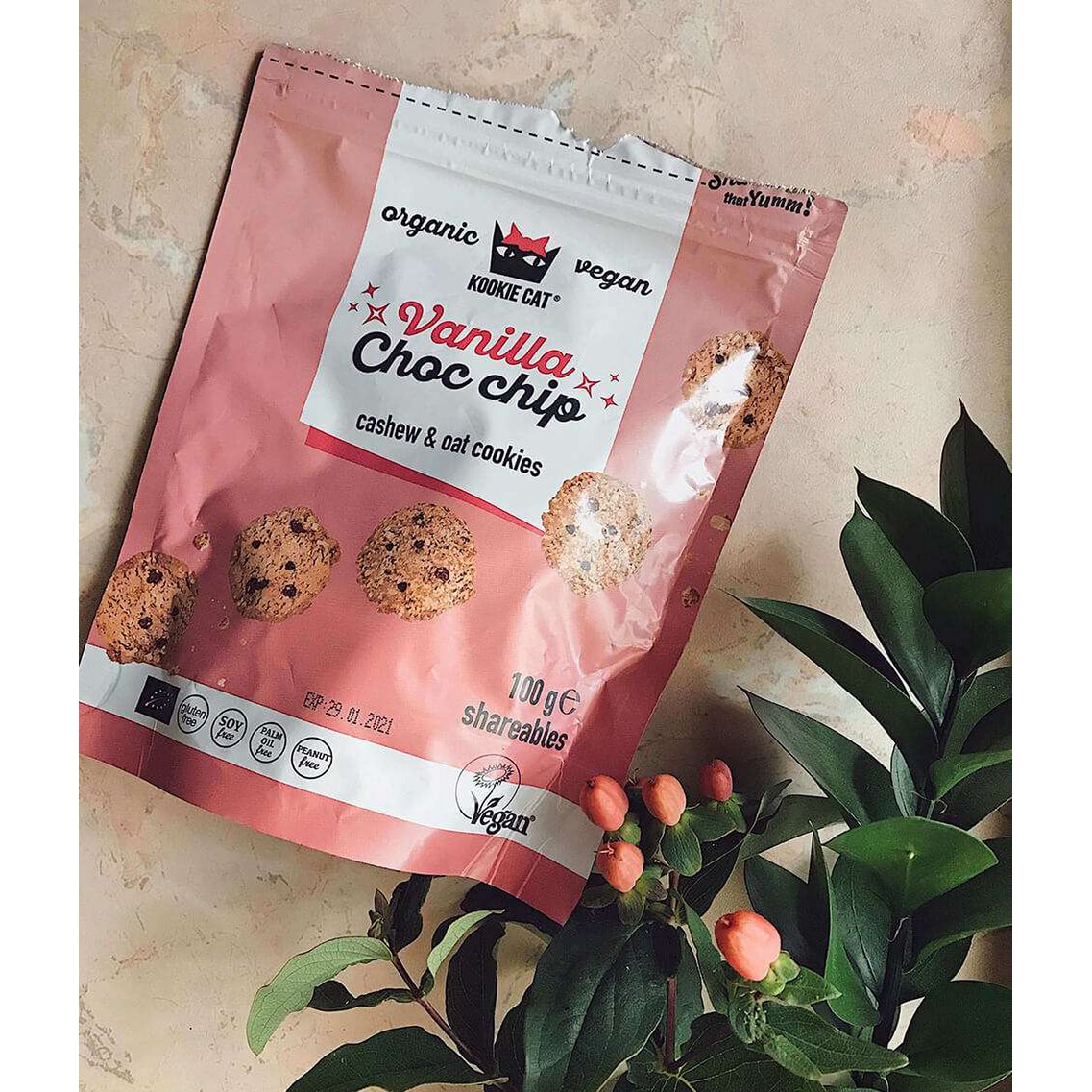 Mini cookies Shareables Vanilla Choc Chip, organic, Kookie Cat, 100g