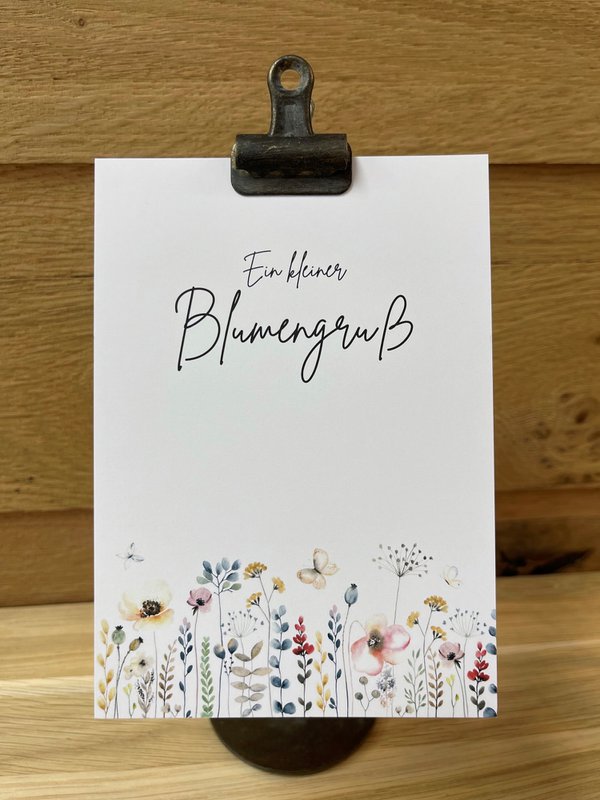 Postkarte Ein kleiner Blumengruß