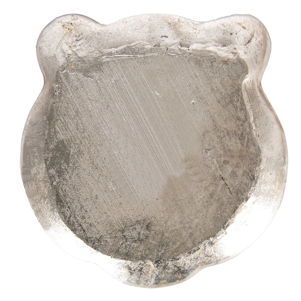 Decoratie Schaal Tijger 19x19x2 cm zilverkleurig polyresin