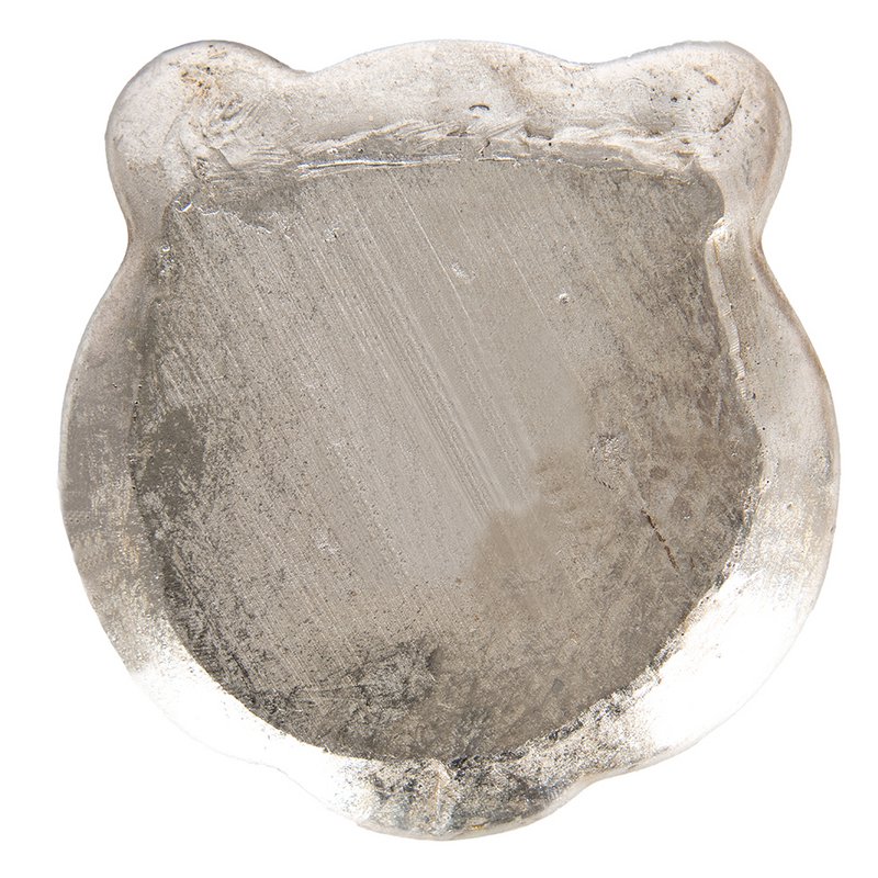Decoratie Schaal Tijger 19x19x2 cm zilverkleurig polyresin