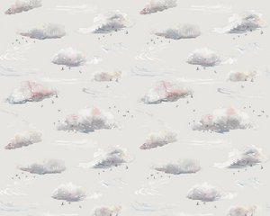 Dreamy clouds watercolour wallpaper