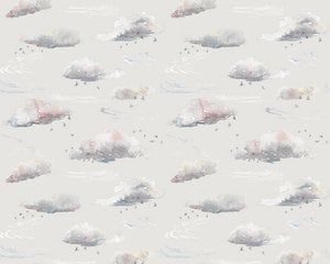Dreamy clouds watercolour wallpaper