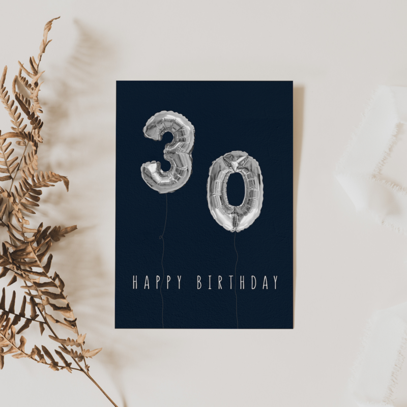 Carte d'anniversaire - 30e anniversaire