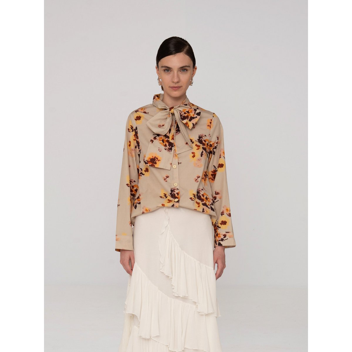 Juliette bloemenprint lintblouse